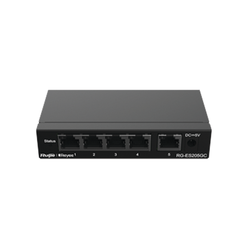 Switch Administrable con 5 puertos Gigabit, gestión gratuita desde la nube