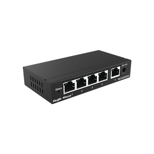 Switch Administrable con 5 puertos Gigabit, gestión gratuita desde la nube