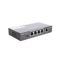 Switch Administrable PoE con 5 puertos Gigabit, 4 PoE 802.3af/at, gestión gratuita desde la nube, 54w