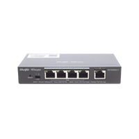 Switch Administrable PoE con 5 puertos Gigabit, 4 PoE 802.3af/at, gestión gratuita desde la nube, 54w