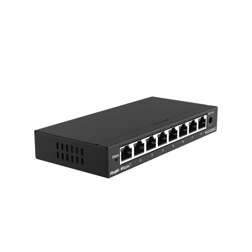 Switch Administrable con 8 puertos Gigabit, gestión gratuita desde la nube