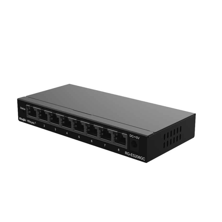 Switch Administrable con 8 puertos Gigabit, gestión gratuita desde la nube