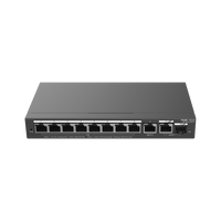 Switch Administrable con 8 puertos Gigabit PoE, 2 Uplinks Gigabit (1 SFP), gestión gratuita desde la nube