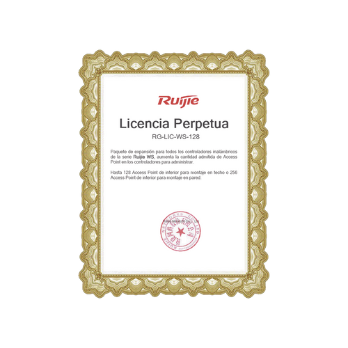 Paquete de expansión para controladores inalámbricos serie Ruijie WS hasta 128 APs interior en techo o 256 APs interior montaje en pared.