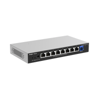 e-Lighten ONU / Switch Hibrido, Capa 2 con un Puerto PON 1G SC/UPC y 8 Puertos Ethernet 1G hasta 100 Clientes