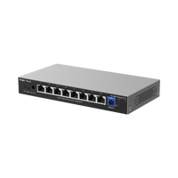 e-Lighten ONU / Switch Hibrido, Capa 2 con un Puerto PON 1G y 8 Puertos Ethernet 1G hasta 100 Clientes