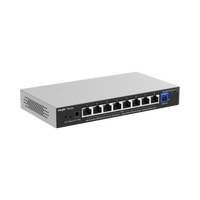 e-Lighten ONU / Switch PoE+ Hibrido, Capa 2 con un Puerto PON 1G SC/UPC y 8 Puertos Ethernet PoE+ 1G hasta 120 Watts y 100 Clientes