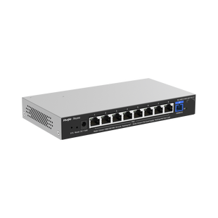 e-Lighten ONU / Switch PoE+ Hibrido, Capa 2 con un Puerto PON 1G SC/UPC y 8 Puertos Ethernet PoE+ 1G hasta 120 Watts y 100 Clientes