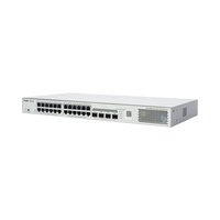 Switch Administrable L2 PoE+ hasta 370W, 24 Puertos Eth 1G, 4 puertos SFP 1G, Administración Remota en la Nube.