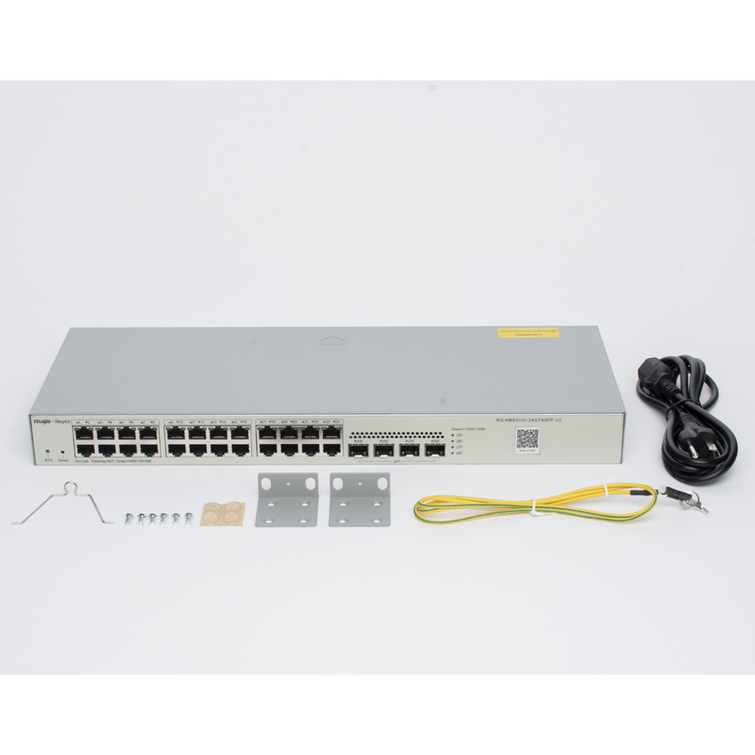 Switch Administrable L2, 24 Puertos Eth 1G, 4 puertos SFP 1G, Administración Remota en la Nube.