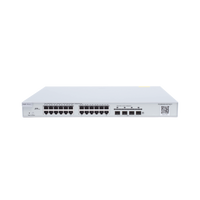 Switch Administrable PoE Capa 2+ Plus, con 24 puertos Gigabit PoE 802.3af/at + 4 SFP+ para fibra 10Gb, gestión gratuita desde la nube, 370w