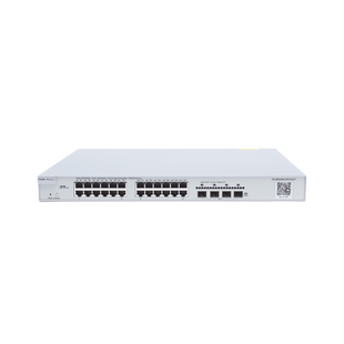 Switch Administrable PoE Capa 2+ Plus, con 24 puertos Gigabit PoE 802.3af/at + 4 SFP+ para fibra 10Gb, gestión gratuita desde la nube, 370w