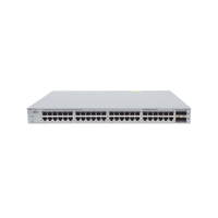 Switch Administrable PoE Capa 2+ Plus, con 48 puertos Gigabit PoE 802.3af/at + 4 SFP+ para fibra 10Gb, gestión gratuita desde la nube, 370w