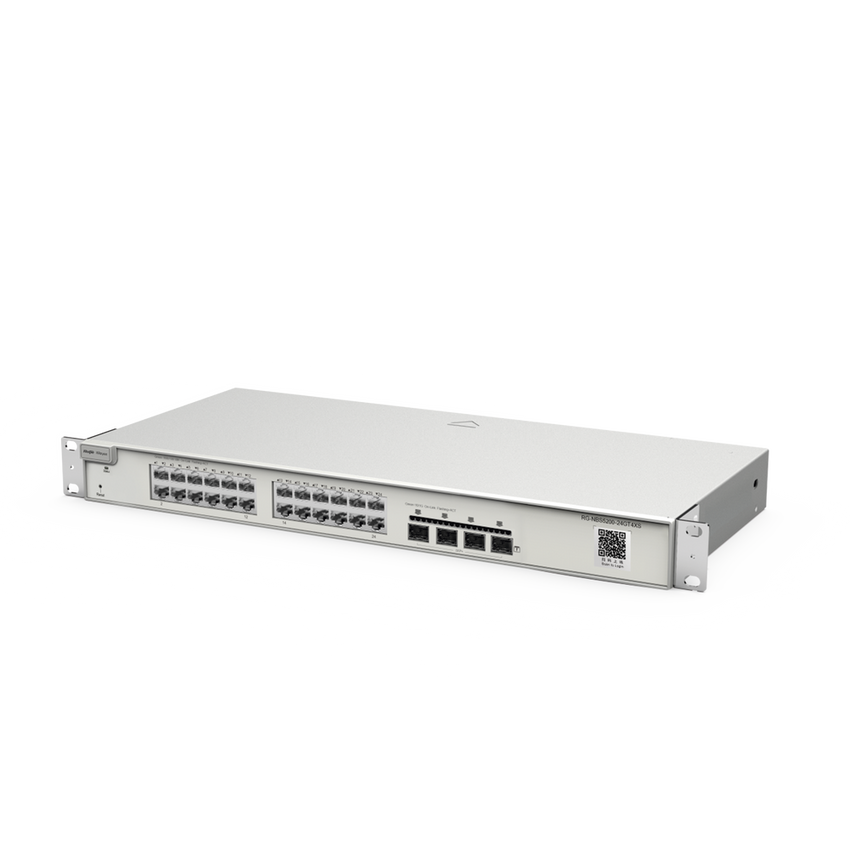 Switch Administrable Capa 3 con 24 puertos Gigabit + 4 SFP+ para fibra 10Gb, gestión gratuita desde la nube