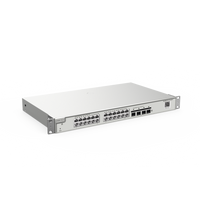 Switch Administrable Capa 3 con 24 puertos Gigabit + 4 SFP+ para fibra 10Gb, gestión gratuita desde la nube
