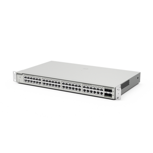 Switch Administrable Capa 3 con 48 puertos Gigabit + 4 SFP+ para fibra 10Gb, gestión gratuita desde la nube