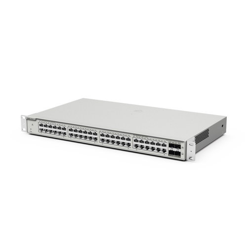 Switch Administrable Capa 3 con 48 puertos Gigabit + 4 SFP+ para fibra 10Gb, gestión gratuita desde la nube