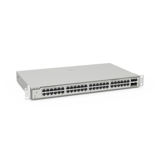 Switch Administrable Capa 3 con 48 puertos Gigabit + 4 SFP+ para fibra 10Gb, gestión gratuita desde la nube