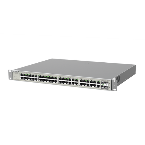 Switch Administrable Capa 3 con 48 puertos Gigabit PoE 802.3af/at + 4 SFP+ para fibra 10Gb, gestión gratuita desde la nube, 740W