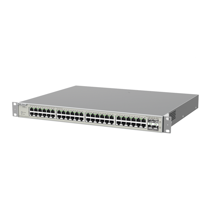 Switch Administrable Capa 3 con 48 puertos Gigabit PoE 802.3af/at + 4 SFP+ para fibra 10Gb, gestión gratuita desde la nube, 740W