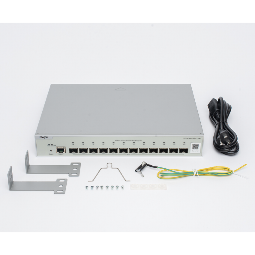 Switch Administrable Full Aggregation Capa 3, 12 Puertos SFP+ 10G y un Puerto MGMT