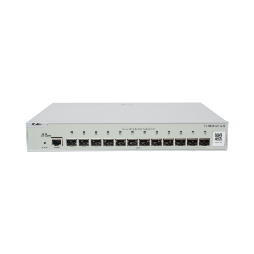 Switch Administrable Full Aggregation Capa 3, 12 Puertos SFP+ 10G y un Puerto MGMT