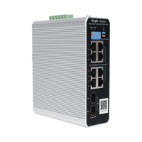Switch Industrial PoE+ hasta 300 watts , Ideal para temperaturas Extremas y protección contra descargas, 1 puerto PoE++ 60W y 7 puertos PoE+ 30W, 2 SFP Uplink