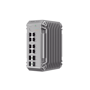 Switch Industrial PoE, Ideal para temperaturas Extremas y protección contra descargas, 8 Puertos Gigabit PoE 802.3 af/at, 4 Puertos SFP Administrable Cloud