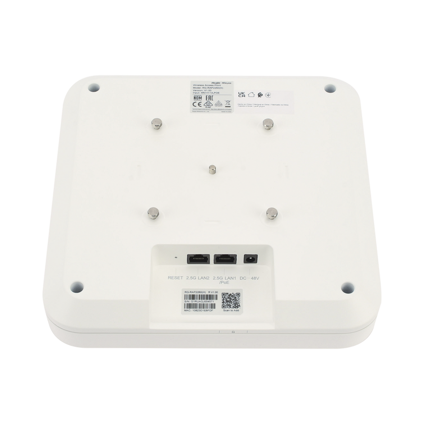 Punto de Acceso Mesh Wi-Fi 6 con doble puerto multi-gigabit 2.5G Interior en Techo hasta 5.9 Gbps, doble banda 802.11 AX6000 MU-MIMO 4x4