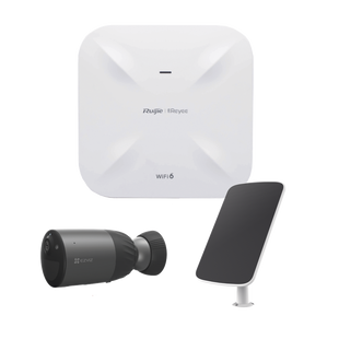 Kit de Cámaras Wi-Fi  con Access Point/ Incluye 1 Cámara de Batería  CS-BC1C / 1 Pane solar Mod. CS-CMT-SOLARPANEL-C / 1 Access Point RG-RAP6260(G)