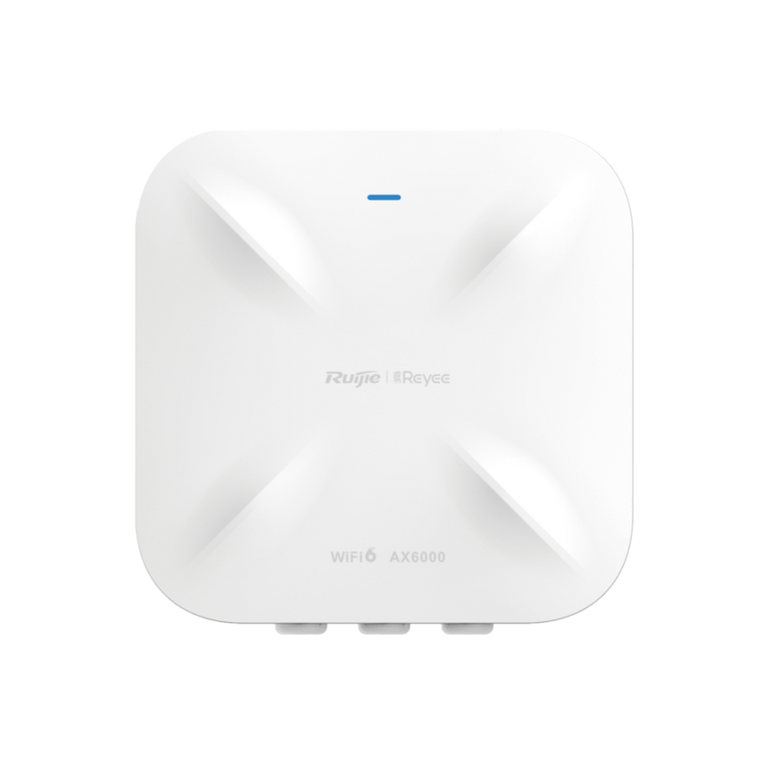 Punto de Acceso Mesh Wi-Fi 6 Industrial para Exterior Omnidireccional 5.95Gbps, MU-MIMO 4x4, 360°, Filtros Anti Interferencia y Auto Optimización con IA, puerto eth 2.5G y SFP