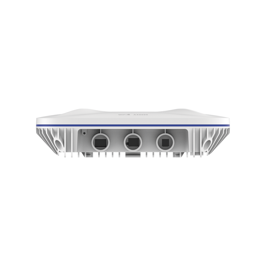 Punto de Acceso Mesh Wi-Fi 6 Industrial para Exterior Omnidireccional 5.95Gbps, MU-MIMO 4x4, 360°, Filtros Anti Interferencia y Auto Optimización con IA, puerto eth 2.5G y SFP