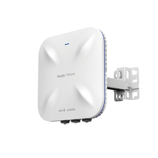 Punto de Acceso Wi-Fi 6 Industrial para Exterior Omnidireccional 5.95Gbps, MU-MIMO 4x4, 360°, Filtros Anti Interferencia y Auto Optimización con IA, puerto eth 2.5G y SFP