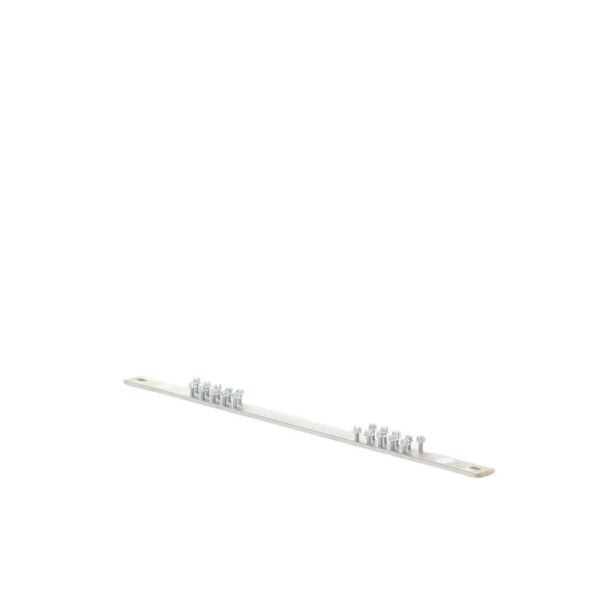 Barra de Conexión a Tierra, Para Rack de 19", Con 20 Orificios Para Conexión Rápida de Equipos, Incluye 20 Tornillos # 12-24 x 1/2" Instalados