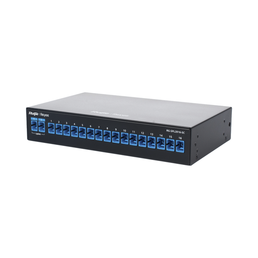 e-Lighten Splitter Pasivo 2/16, Puertos PON SC/UPC, Frecuencias soportadas de 1260nm a 1650nm con hasta 500 mW de Potencia de Entrada