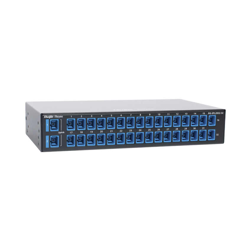 e-Lighten Splitter Pasivo 2/32, Puertos PON SC/UPC, Frecuencias soportadas de 1260nm a 1650nm con hasta 500 mW de Potencia de Entrada