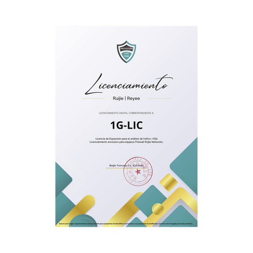 Licencia Perpetua para aumentar en 1Gb el análisis de trafico, Firewall modelo Z5100 series