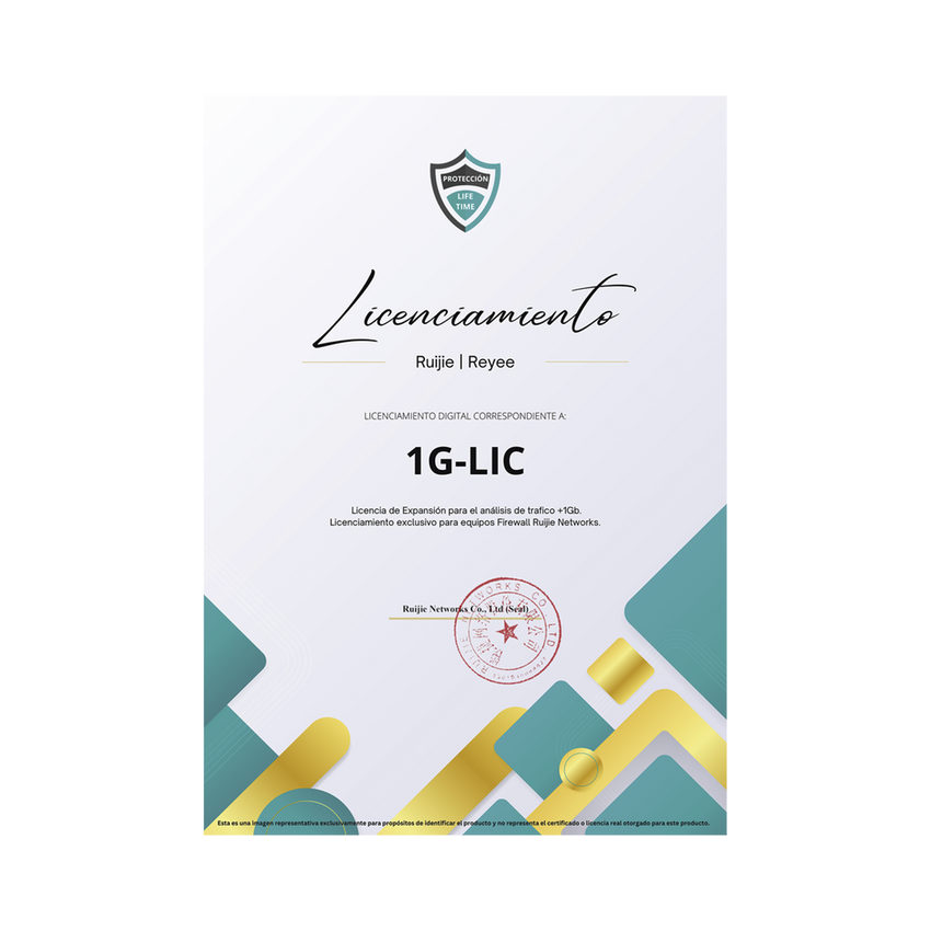 Licencia Perpetua para aumentar en 1Gb el análisis de trafico, Firewall modelo Z5100 series