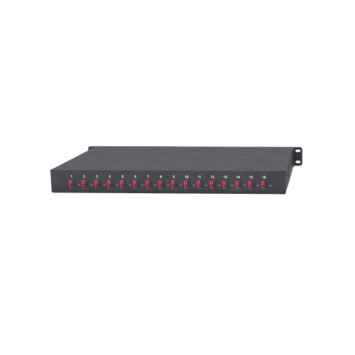 Fuente 12 Vcc /  Industrial / tipo RACK / 20 Amperes / 16 salidas / 1.25 Amperes por salida administrada / 2.5 Amperes por salida máxima