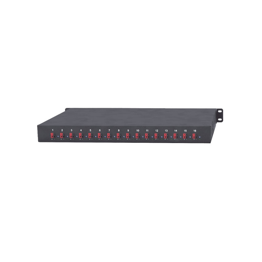 Fuente 12 Vcc /  Industrial / tipo RACK / 20 Amperes / 16 salidas / 1.25 Amperes por salida administrada / 2.5 Amperes por salida máxima