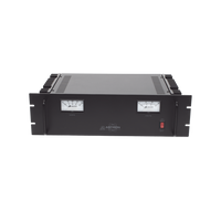 Fuente de poder  13.8Vcc, 35A, lineal regulada con circuito cargador de baterías, para instalación en rack