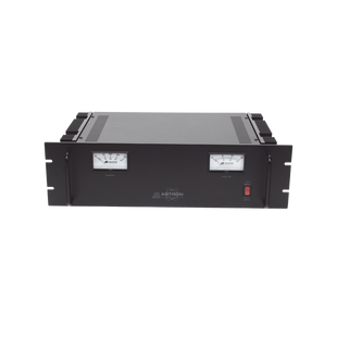 Fuente de poder  13.8Vcc, 35A, lineal regulada con circuito cargador de baterías, para instalación en rack