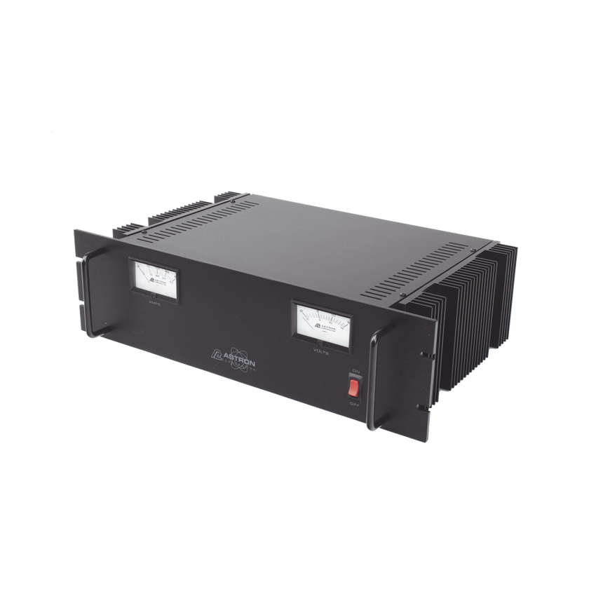 Fuente de poder  13.8Vcc, 35A, lineal regulada con circuito cargador de baterías, para instalación en rack