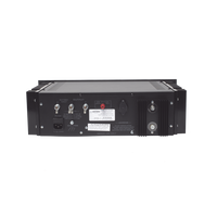 Fuente de poder 13.8Vcc, 50A, lineal regulada con circuito cargador de baterías, medidores, para instalación en rack