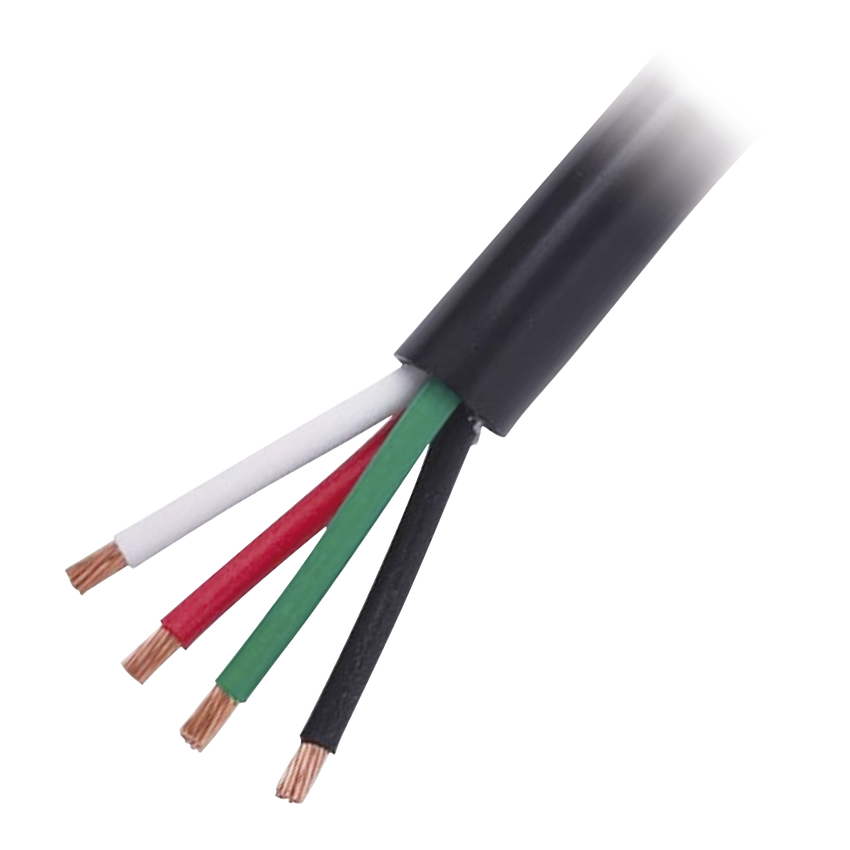 Cable Eléctrico de Uso Rudo 4 Hilos Calibre 14 AWG, Hasta 600 V. Rollo de 100 m.