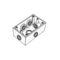 Caja Condulet FS de 3/4" (19.05 mm ) con seis bocas a prueba de intemperie.