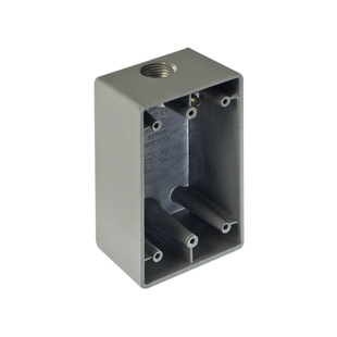 Caja Condulet FS de 3/4" ( 19.05 mm) con una boca a prueba de intemperie.