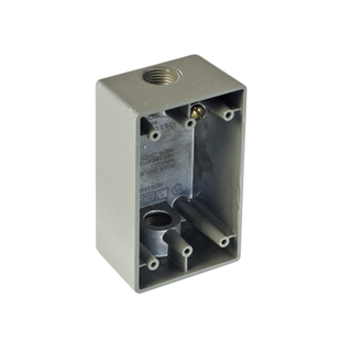 Caja Condulet FS de 1" ( 25.4 mm) con dos bocas a prueba de intemperie.