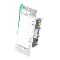(RadioRA2) Switch on/off  RRD-8S-DV-WH de doble voltaje, un solo polo 120V/, 8A/, 1/10HP 3A en motores, apaga y enciende iluminación ó motor, NO requiere cable neutro.