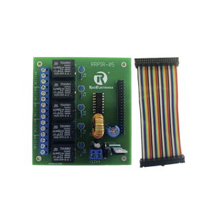 Tablilla interfaz de 5 relevadores con arnés 20x2 pines para Raspberry Pi